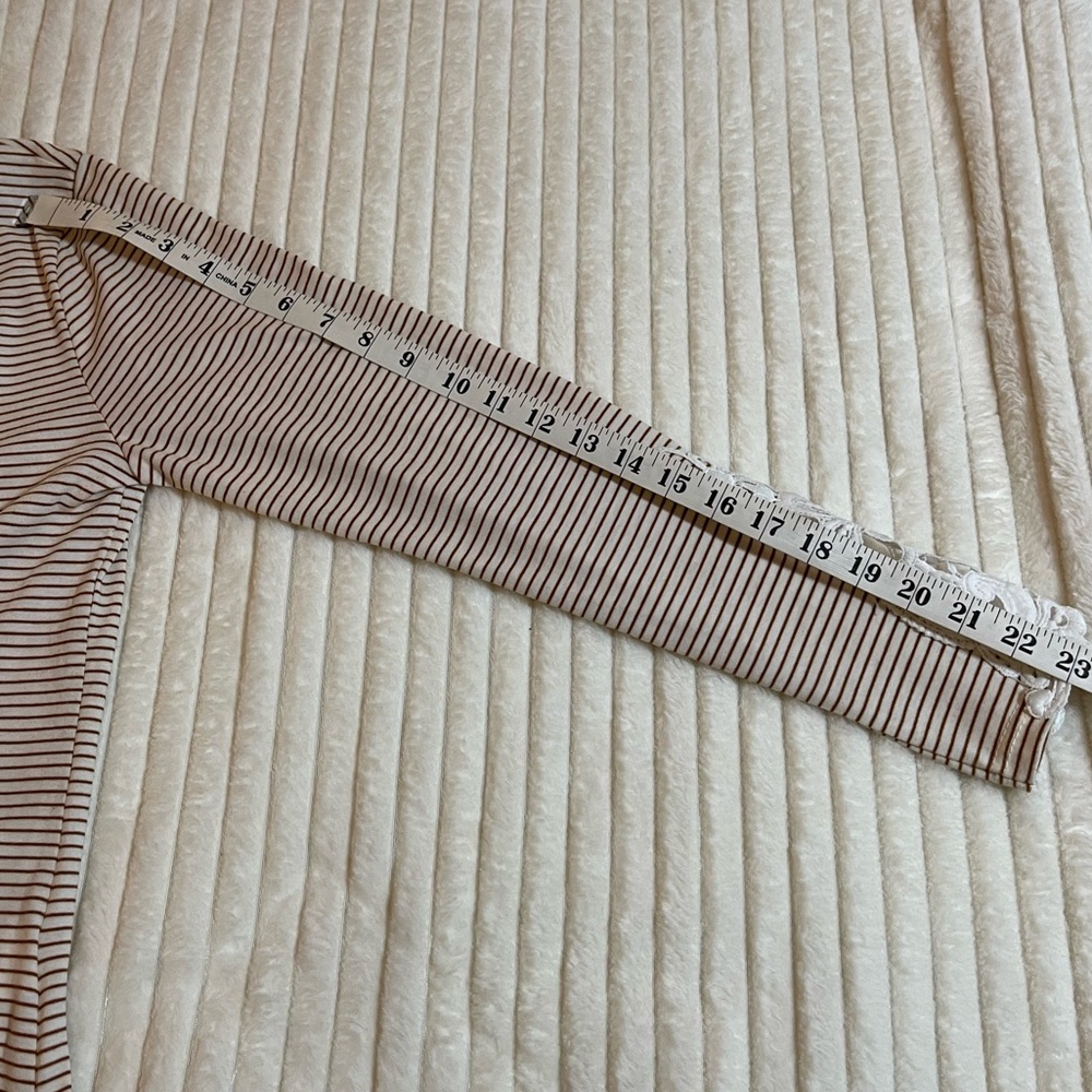 Boutique | Striped Women's Top | Lace Detail - Picture 10 of 13